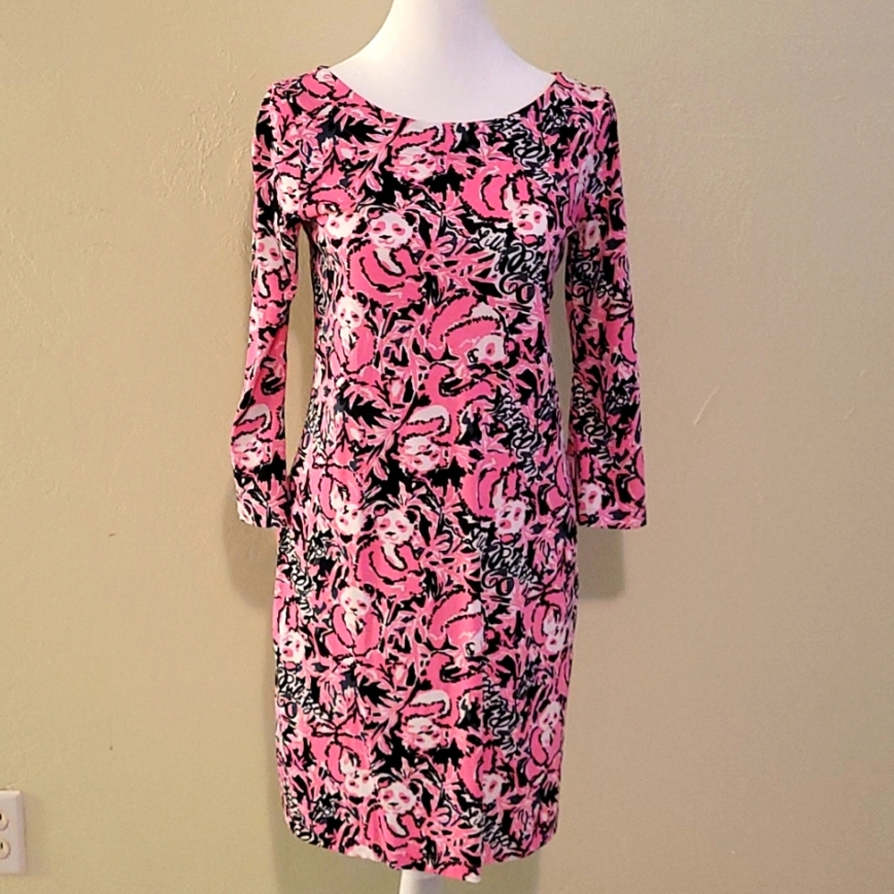 Lilly Pulitzer pink and black XS dress